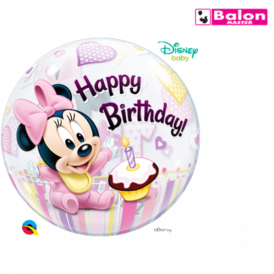 Minnie Mouse 1st birthday bubble 22in
