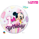 Minnie Mouse 1st birthday bubble 22in