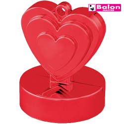Balloon weight shaped heart red
