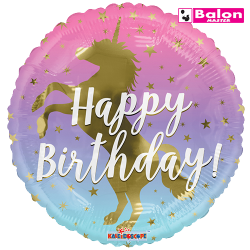 Birthday unicorn silhouette 18in