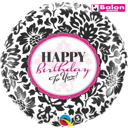 Birthday elegant damask 18in Birthday elegant damask 18in