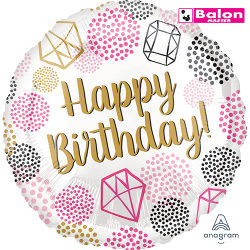 Happy birthday gems 18in