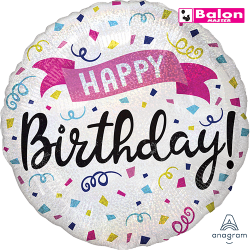 Happy birthday sparkle banner 18in