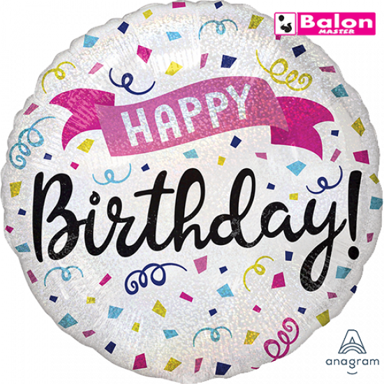 Happy birthday sparkle banner 18in