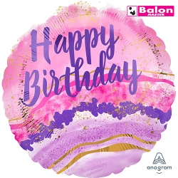 Birthday watercolor marble 18in