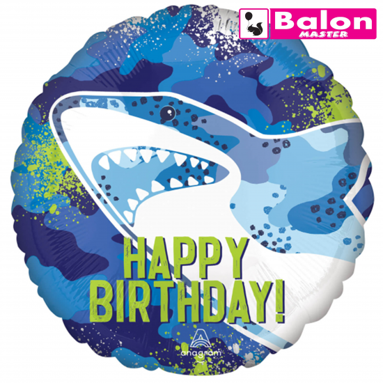 Happy birthday shark 18in