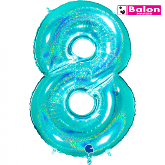 Glitter holographic tirkizi broj 8