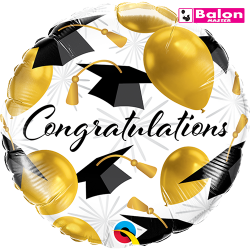 Congratulations gold balloons 18in
