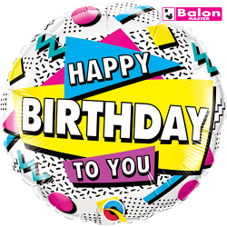Happy birthday to you 90's retro 18in